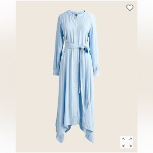 J Crew Handkerchief Hem Misty Blue Dress